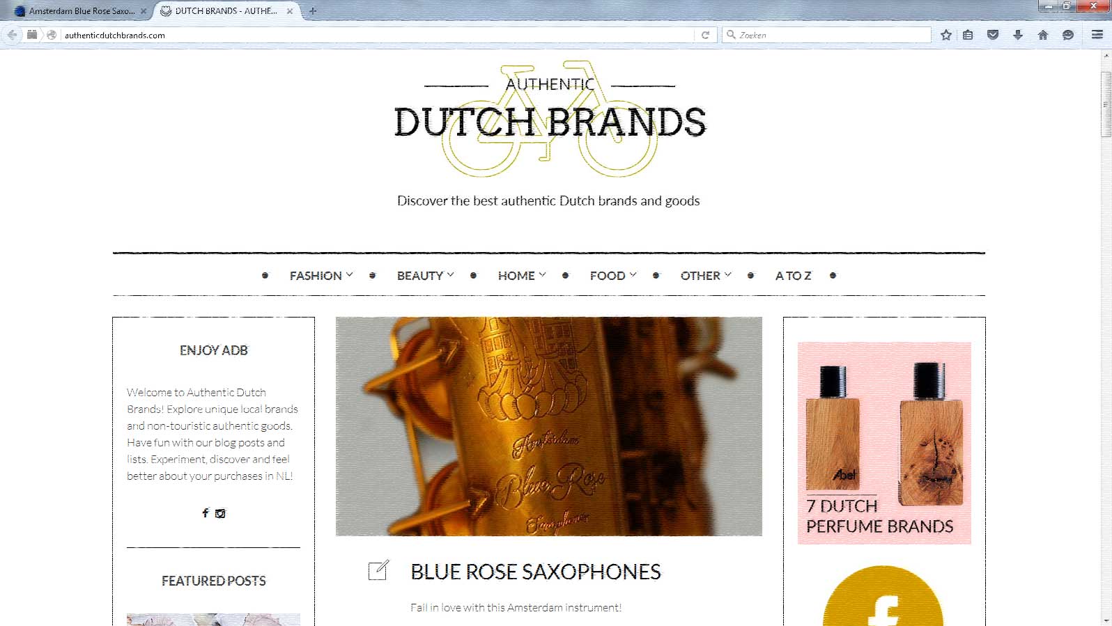Blue Rose saxophons on Authentoc Dutch Brands